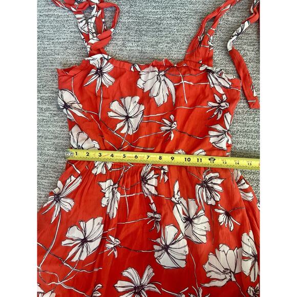 Jason Wu Collective Womens Tie Shoulder Midi Dress Red Size 2, Flowy Beach - Picture 13 of 13